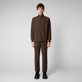Men's Tulio Zip-Up Sweatshirt in Cocoa Brown | Save The Duck