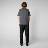 Men's Onkob T-Shirt in Anthracite Grey - Men's Athleisure | Save The Duck