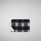 Unisex Tinus Pochette Bag in Check Off White and Black - Women's Accessories | Save The Duck