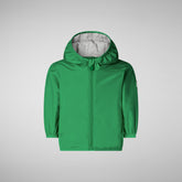 Babies' Coco Hooded Rain Jacket in Rainforest Green | Save The Duck