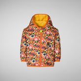 Babies' Calf Hooded Rain Jacket in Tao Flowers - Babies' Collection | Save The Duck