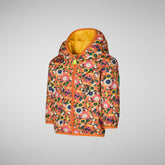 Babies' Calf Hooded Rain Jacket in Tao Flowers - Babies' Collection | Save The Duck