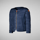 Girls' Vela Puffer Jacket in Dusty Blue | Save The Duck