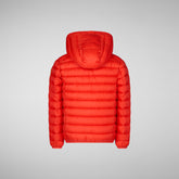 Boys' Dony Hooded Puffer Jacket in Poppy Red - Boys' Sale | Save The Duck