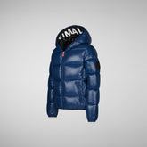 Boys' Artie Hooded Puffer Jacket in Ink Blue | Save The Duck