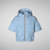 Girls' Gia Hooded Puffer Jacket in Dusty Blue - New In Girls' | Save The Duck