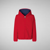 Unisex Kids' Saturn Reversible Rain Jacket in Flame Red - New In Girls' | Save The Duck