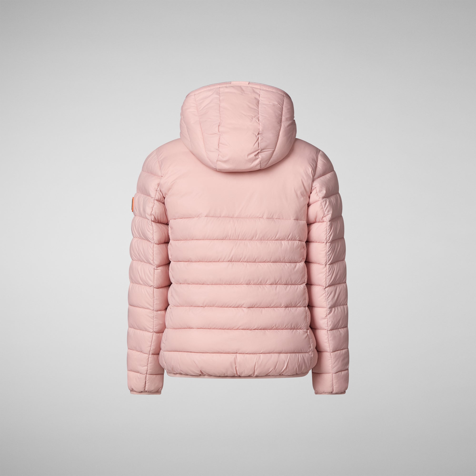 Girls' Leci Hooded Puffer Jacket with Faux Fur Lining in Blush Pink