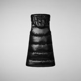 Girls' Uma Long Hooded Puffer Vest in Black - Girls' Sale | Save The Duck