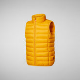 Unisex Kids' Andy Puffer Vest in Beak Yellow | Save The Duck