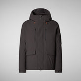 Men's Hiram Hooded Parka in Black | Save The Duck