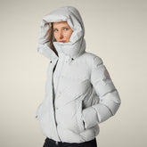 Women's Parka Arena in Fog Grey - Arctic Woman | Save The Duck