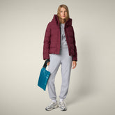 Women's Parka Arena in Wine Red - Arctic Woman | Save The Duck
