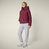 Women's Parka Arena in Wine Red - Arctic Woman | Save The Duck