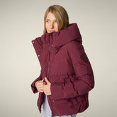Women's Parka Arena in Wine Red - Arctic Woman | Save The Duck