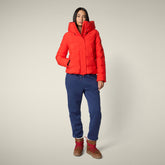 Women's Parka Arena in Fiery Red - Arctic Woman | Save The Duck