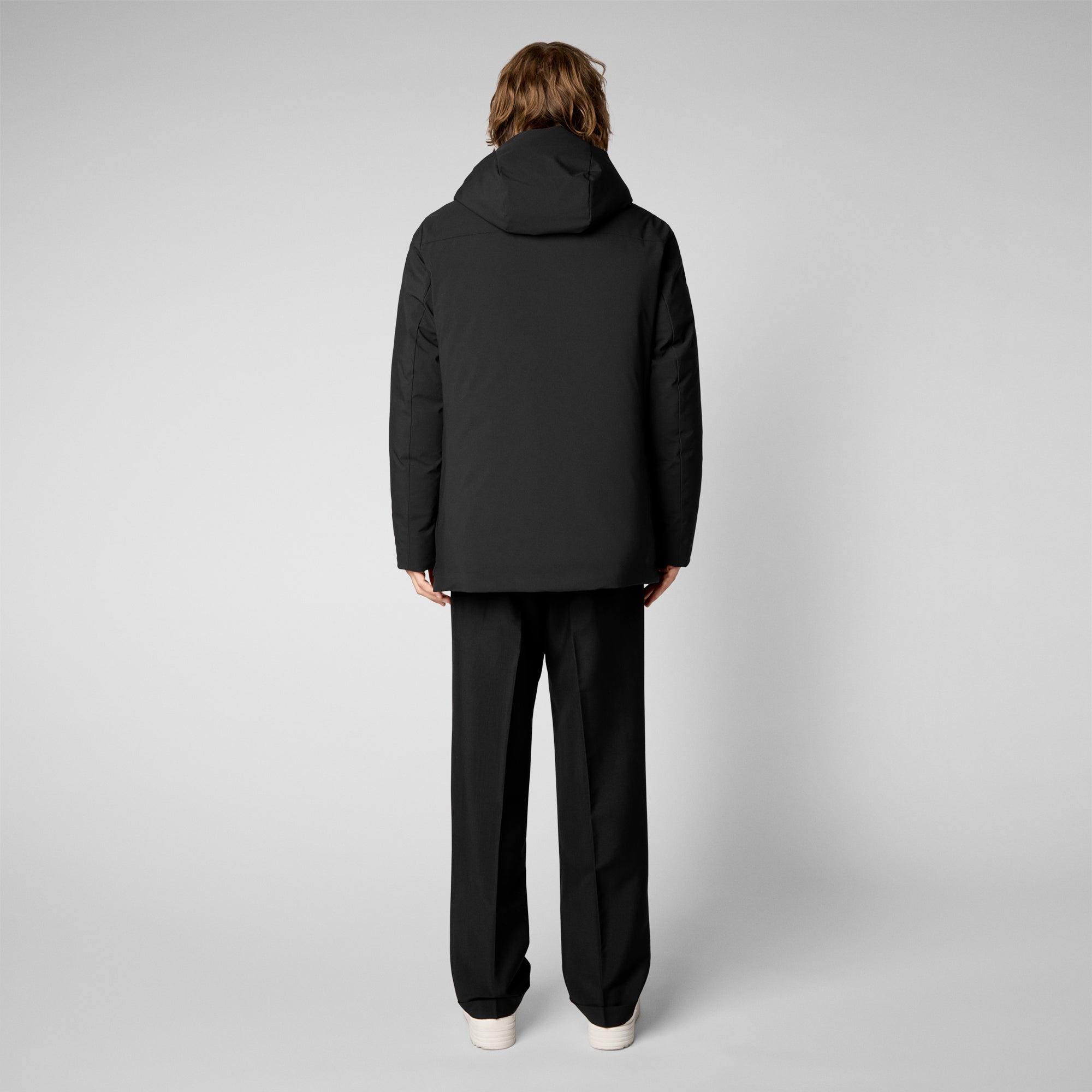 Men's Elon Hooded Parka in Black