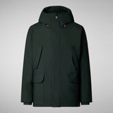 Men's Elon Hooded Parka in Black | Save The Duck