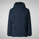 Men's Elon Hooded Parka in Black | Save The Duck