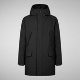 Men's Wilson Arctic Hooded Parka in Grey Black | Save The Duck