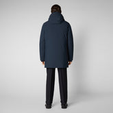 Men's Wilson Arctic Hooded Parka in Blue Black | Save The Duck