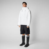 Men's Radek Hooded Parka in White | Save The Duck