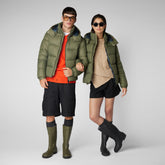Unisex Mack & Pam Puffer Jacket in Laurel Green - Men's Collection | Save The Duck