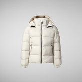 Unisex Kids' Gwen & Dax Puffer Jacket in Rainy Beige - Kids' Icons Collection | Save The Duck