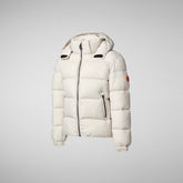 Unisex Kids' Gwen & Dax Puffer Jacket in Rainy Beige - Kids' Icons Collection | Save The Duck