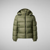 Unisex Kids' Gwen & Dax Puffer Jacket in Laurel Green - Kids' Icons Collection | Save The Duck