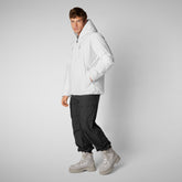 Man's jacket Benedict in white - Pro-Tech Man | Save The Duck