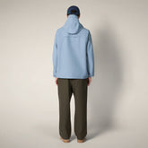 Men's Hooded Rain Jacket Zack in Cloud Blue - Jackets for Men | Save The Duck