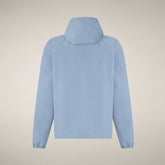 Men's Hooded Rain Jacket Zack in Cloud Blue - Jackets for Men | Save The Duck
