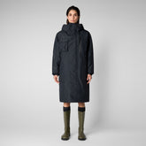 Unisex Luis Long Hooded Parka in Black - Pro-Tech Man | Save The Duck