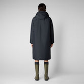 Unisex Luis Long Hooded Parka in Black | Save The Duck