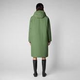 Unisex Luis Long Hooded Parka in Leaf Green | Save The Duck