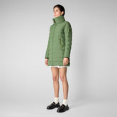 Women's Martha Coat in Leaf Green - Pro-Tech Woman | Save The Duck