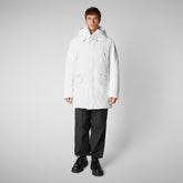 Man's coat Harvey in white - Pro-Tech Collection | Save The Duck