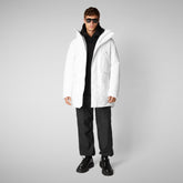 Man's coat Harvey in white - Pro-Tech Collection | Save The Duck