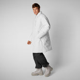 Man's Coat Deacon in white - Pro-Tech Man | Save The Duck