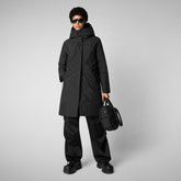 Women's coat Yua in black - Women's Raincoats | Save The Duck