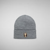Unisex Migration Beanie in Light Grey Melange - Adults Migration Collection | Save The Duck