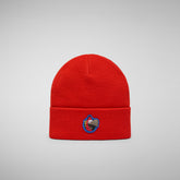 Unisex Migration Beanie in Poppy Red - Kids Migration Collection | Save The Duck