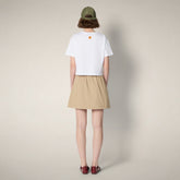 Women's Cargo Mini Skirt Gila in Stardust Beige - ASAP - Smartleisure Clothing Woman | Save The Duck