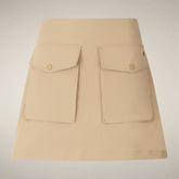 Women's Cargo Mini Skirt Gila in Stardust Beige - ASAP - Smartleisure Clothing Woman | Save The Duck