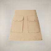 Women's Cargo Mini Skirt Gila in Stardust Beige - ASAP - Smartleisure - ASAP Woman | Save The Duck