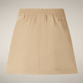 Women's Cargo Mini Skirt Gila in Stardust Beige - ASAP - Smartleisure Clothing Woman | Save The Duck
