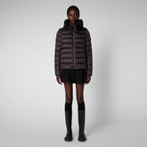 Women's Mei Puffer Jacket in Brown Black - New Arrivals | Save The Duck