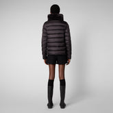 Women's Mei Puffer Jacket in Brown Black - Women's Collection | Save The Duck