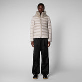 Women's Mei Puffer Jacket in Rainy Beige - IRIS Collection | Save The Duck